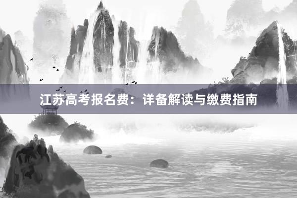 江苏高考报名费：详备解读与缴费指南